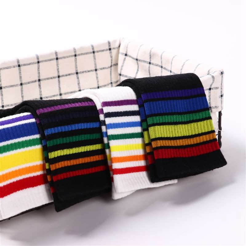 Cute Rainbow Crew Socks