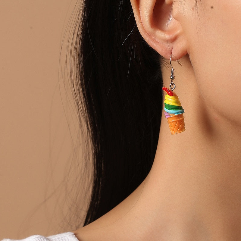 Rainbow Soft Serve Earrings