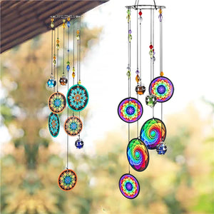 Rainbow Mandala Wind Chimes