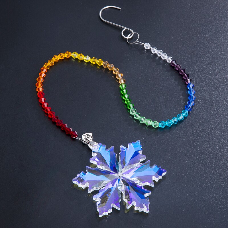 Rainbow Snowflake Prism Suncatcher