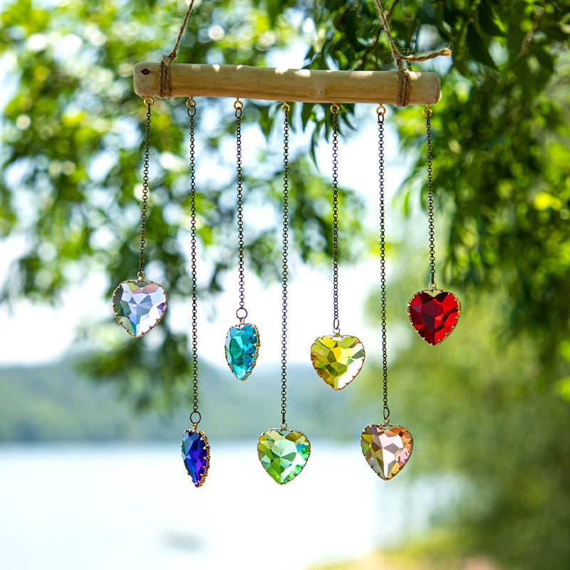 Rainbow Hearts Suncatcher