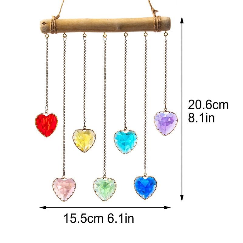 Rainbow Hearts Suncatcher