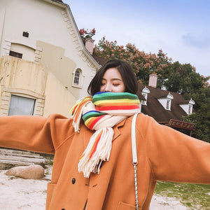 Rainbow Cashmere Scarf