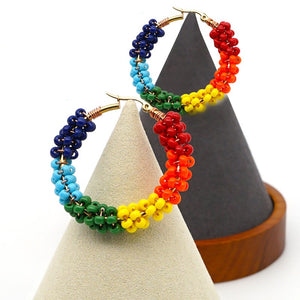 Pride Beads Hoop Earrings