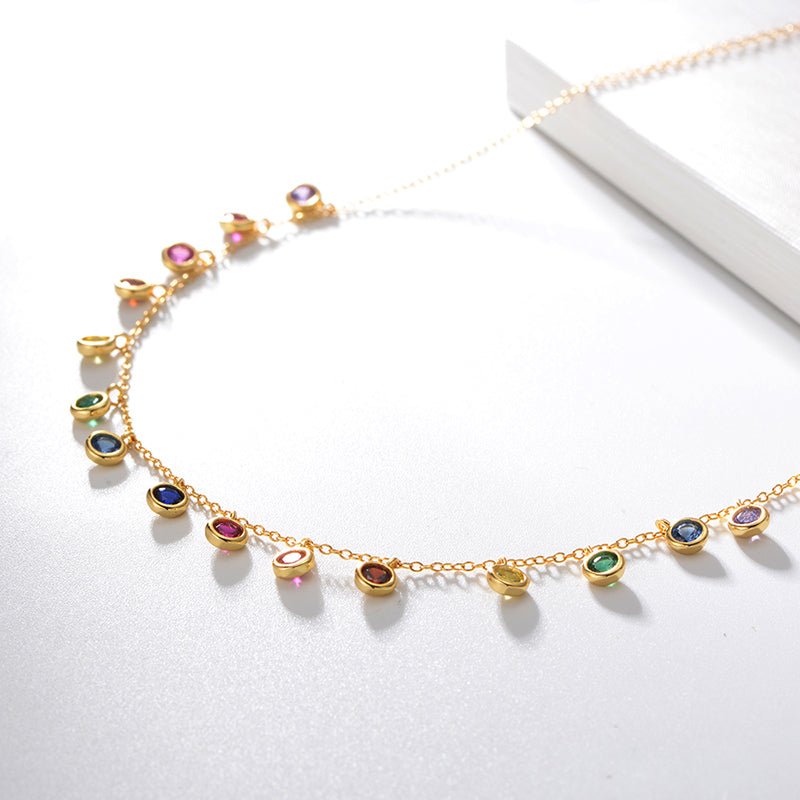 Rainbow Crystal Charms Necklace - The Rainbow Locker