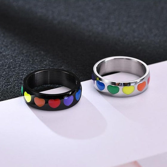 Rainbow Sweethearts Ring