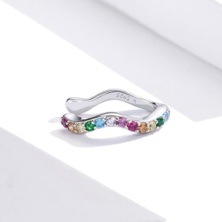 Rainbow Wave Ear Cuffs