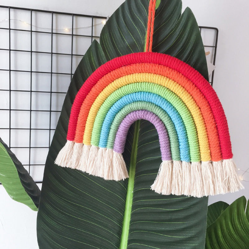 Rainbow Macrame Wall Decor