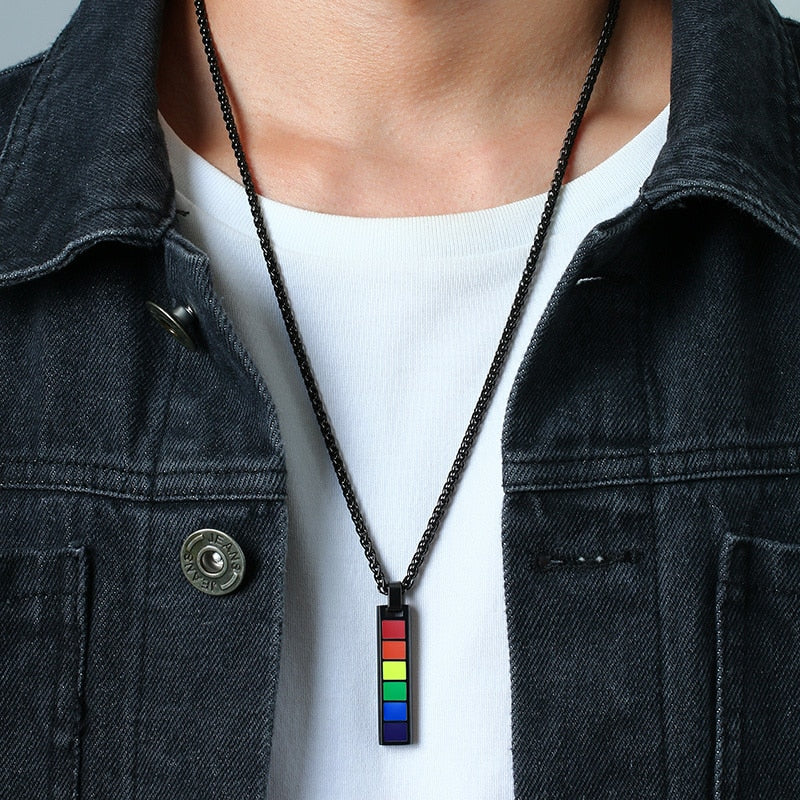 Pride Bar Tag Necklace