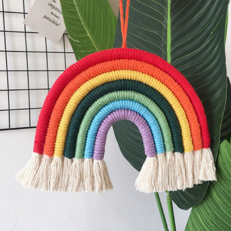 Rainbow Macrame Wall Decor