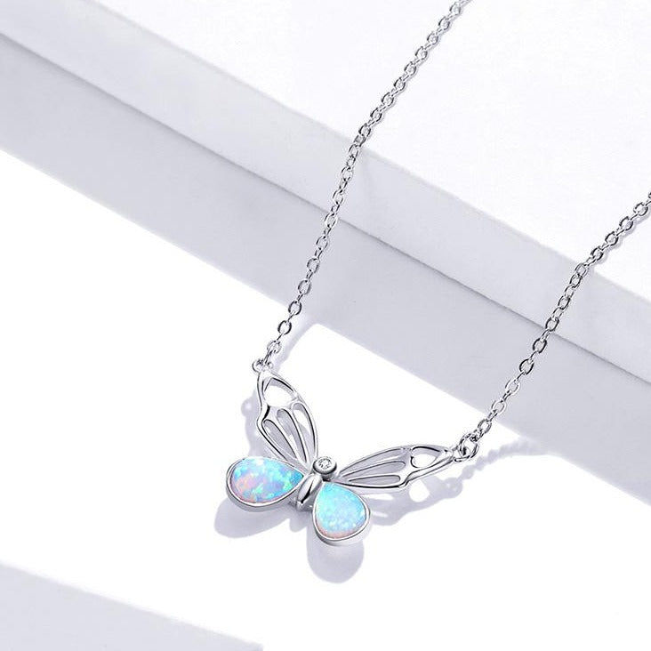 Bijoux Butterfly Opal Necklace