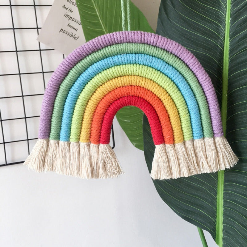 Rainbow Macrame Wall Decor