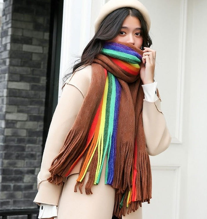 Rainbow Cashmere Scarf