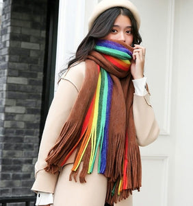 Rainbow Cashmere Scarf