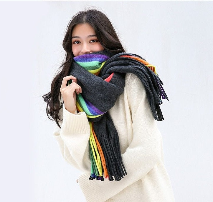 Rainbow Cashmere Scarf