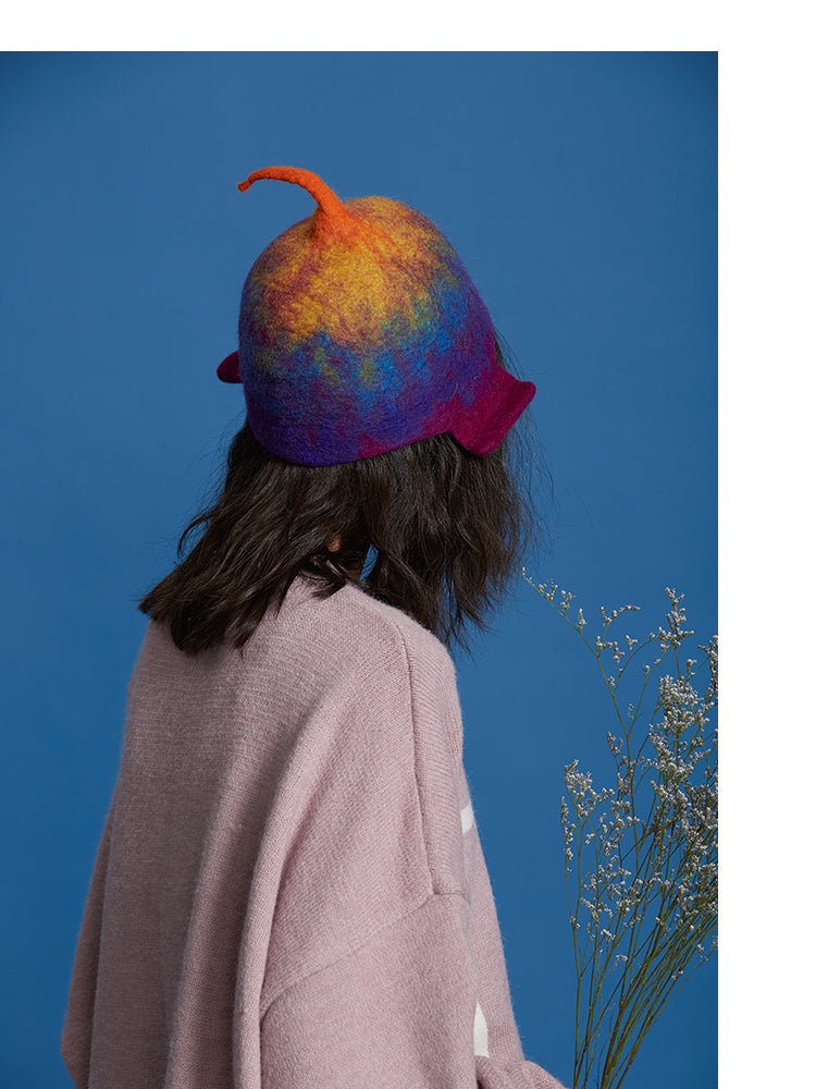 Rainbow Elf Wool Hat