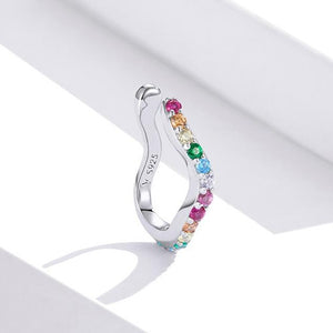 Rainbow Wave Ear Cuffs