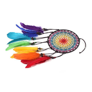 Handwoven Rainbow Dreamcatcher