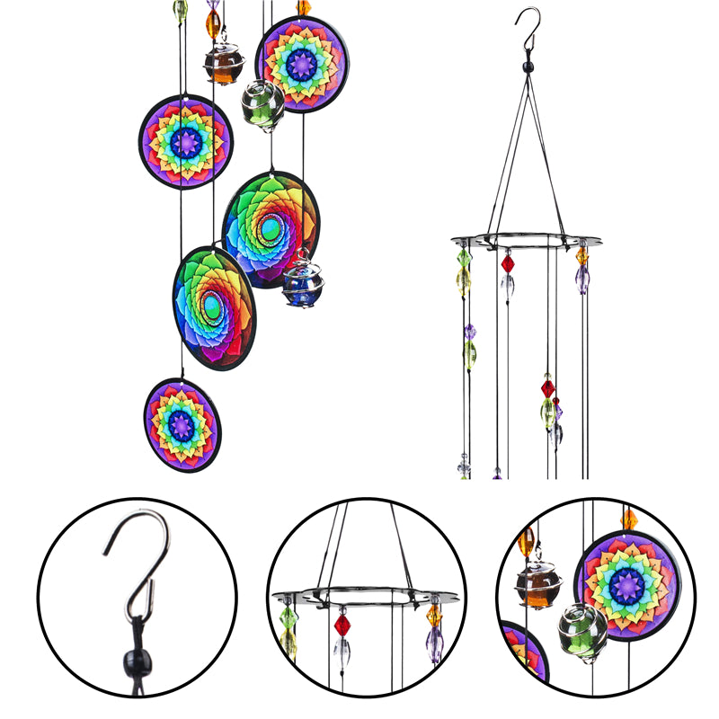 Rainbow Mandala Wind Chimes