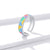 Geometric Pastel Rainbow Adjustable Ring