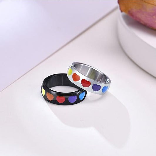 Rainbow Sweethearts Ring