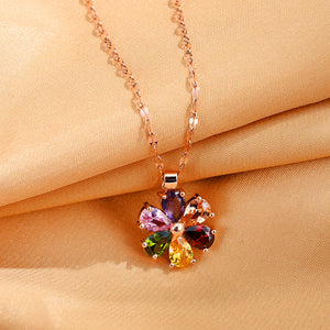 Rainbow Petals Necklace