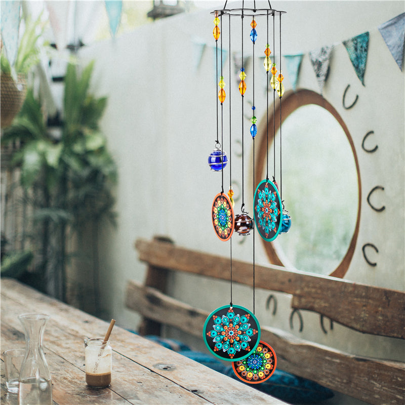 Rainbow Mandala Wind Chimes