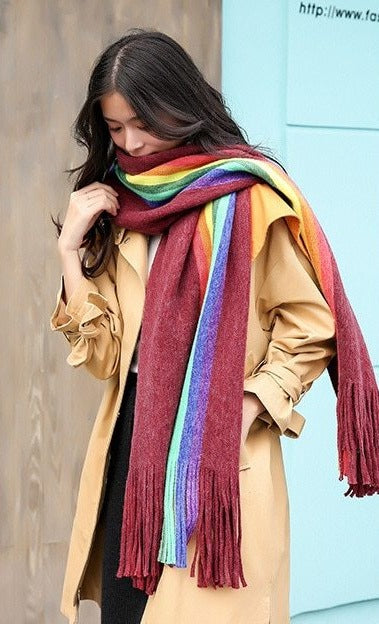 Rainbow Cashmere Scarf