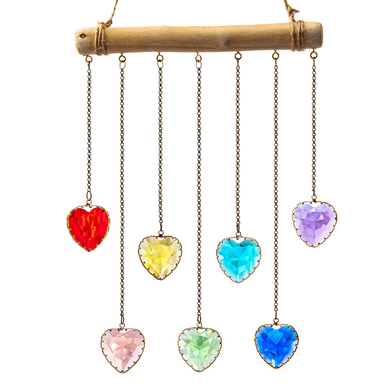 Rainbow Hearts Suncatcher