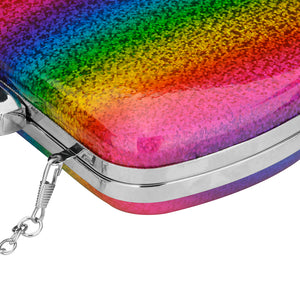 Rainbow Glitter Clutch