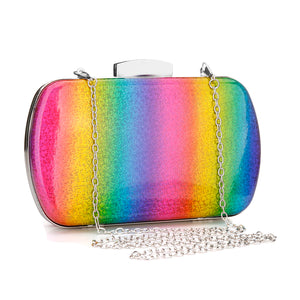 Rainbow Glitter Clutch