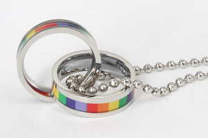 Double Rainbow Rings Necklace