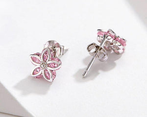 Crystal Sakura Petals Earrings