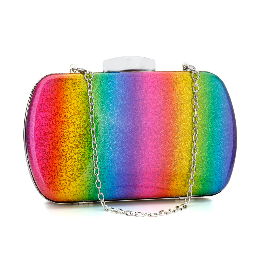 Rainbow Glitter Clutch