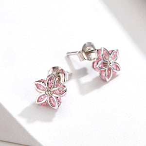 Crystal Sakura Petals Earrings