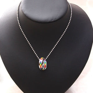 Double Rainbow Rings Necklace