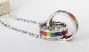 Double Rainbow Rings Necklace