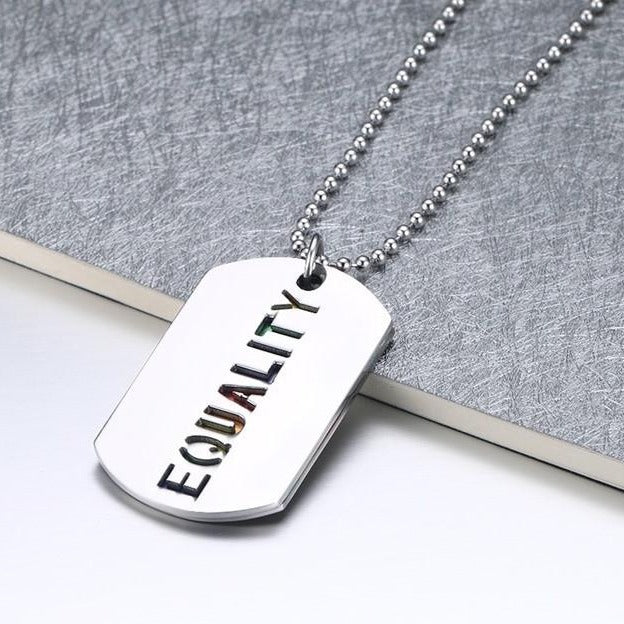 Pride Equality Dogtag Necklace