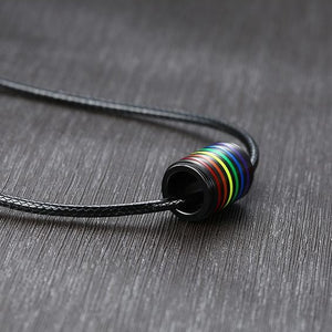 Pride Cylinder Necklace (Black)