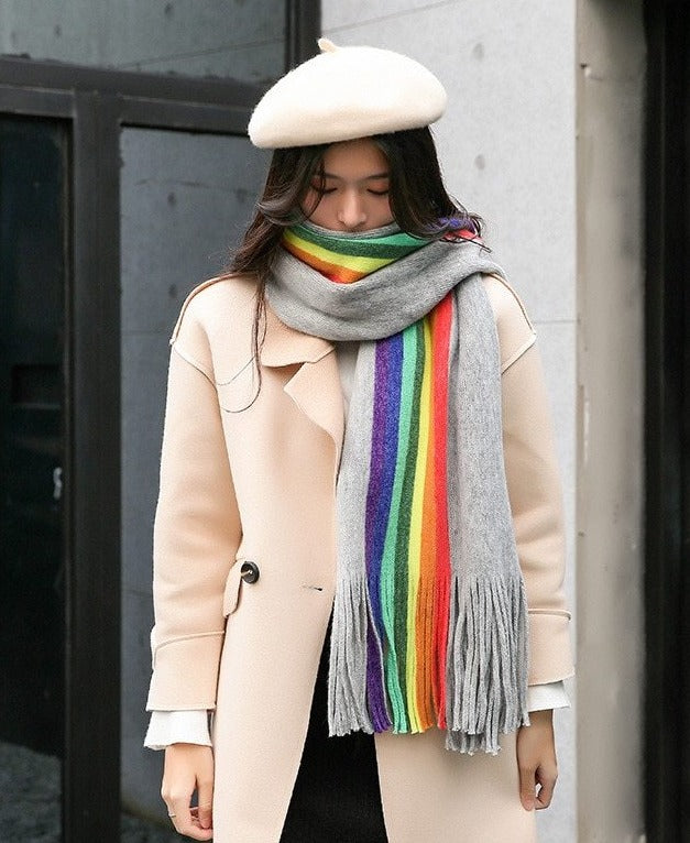 Rainbow Cashmere Scarf