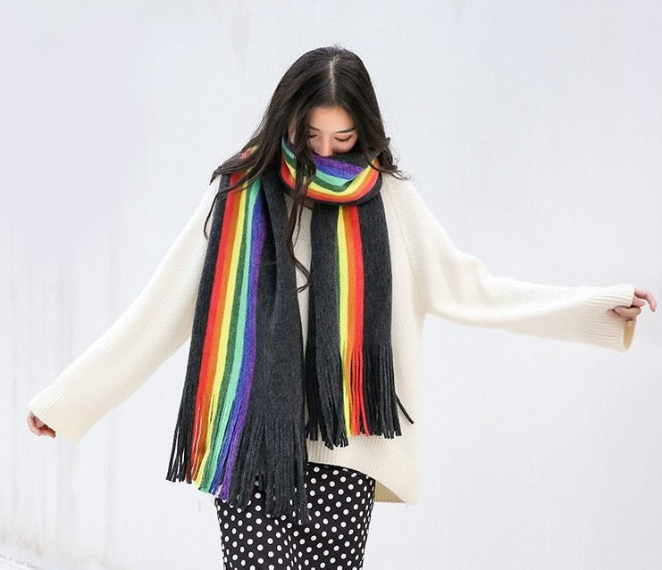 Rainbow Cashmere Scarf