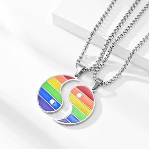 Yin & Yang Pride Couple Necklaces