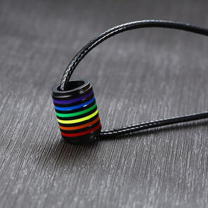 Pride Cylinder Necklace (Black)