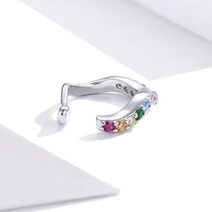 Rainbow Wave Ear Cuffs