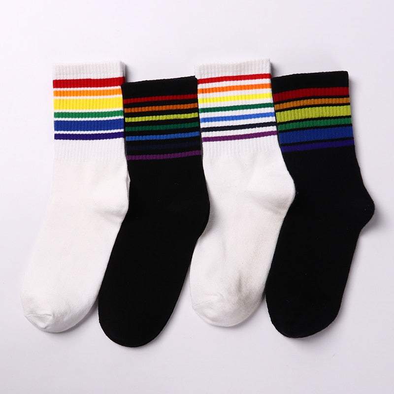 Cute Rainbow Crew Socks