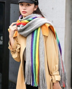 Rainbow Cashmere Scarf