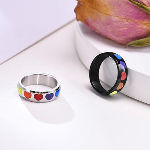 Rainbow Sweethearts Ring