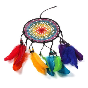 Handwoven Rainbow Dreamcatcher