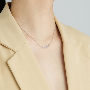 Minimalist Rainbow Crystals Necklace