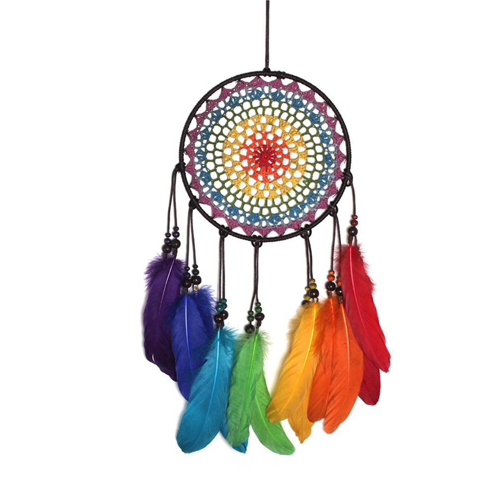 Handwoven Rainbow Dreamcatcher